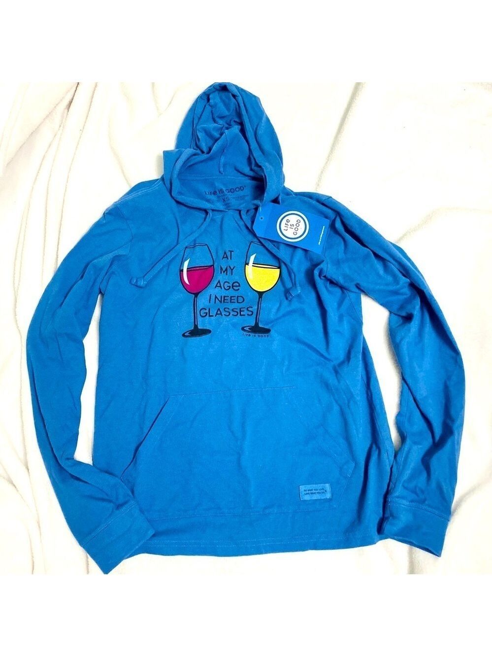 Life is good hoodie size xs